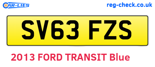 SV63FZS are the vehicle registration plates.