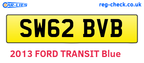 SW62BVB are the vehicle registration plates.