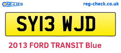 SY13WJD are the vehicle registration plates.