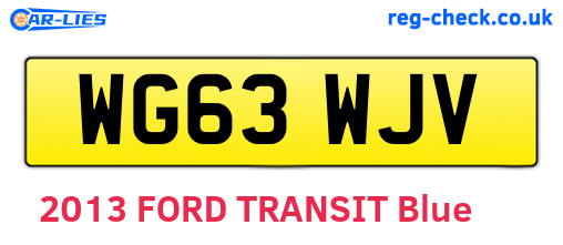 WG63WJV are the vehicle registration plates.