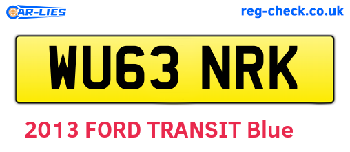 WU63NRK are the vehicle registration plates.
