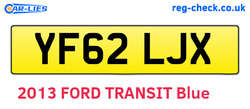 YF62LJX are the vehicle registration plates.