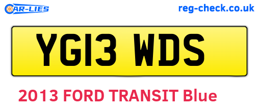 YG13WDS are the vehicle registration plates.