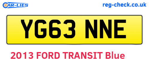 YG63NNE are the vehicle registration plates.