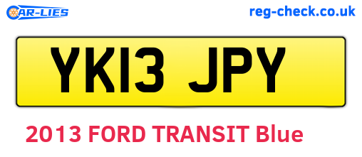 YK13JPY are the vehicle registration plates.