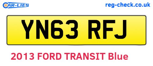 YN63RFJ are the vehicle registration plates.