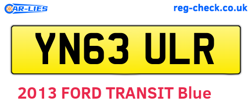 YN63ULR are the vehicle registration plates.