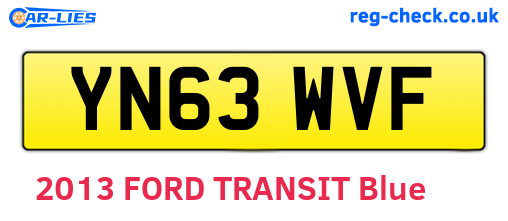 YN63WVF are the vehicle registration plates.
