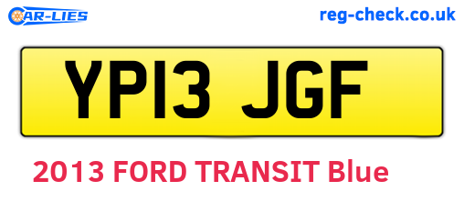 YP13JGF are the vehicle registration plates.