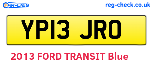 YP13JRO are the vehicle registration plates.