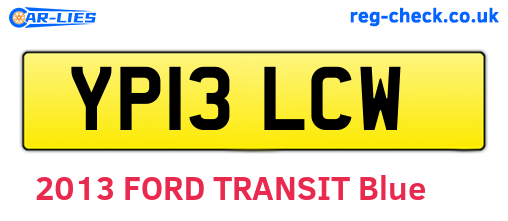 YP13LCW are the vehicle registration plates.