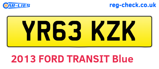 YR63KZK are the vehicle registration plates.