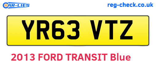 YR63VTZ are the vehicle registration plates.