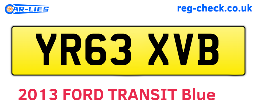 YR63XVB are the vehicle registration plates.