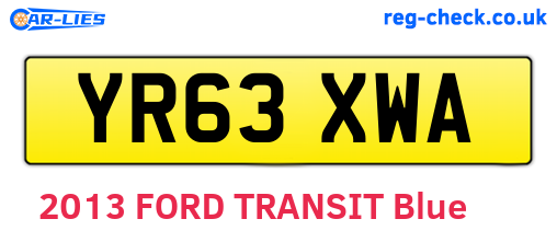 YR63XWA are the vehicle registration plates.
