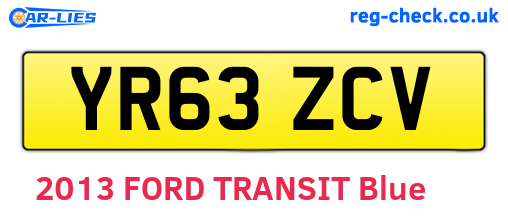 YR63ZCV are the vehicle registration plates.