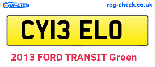 CY13ELO are the vehicle registration plates.