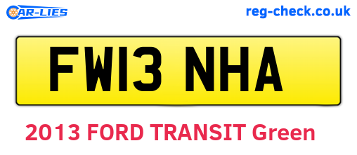 FW13NHA are the vehicle registration plates.