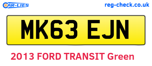 MK63EJN are the vehicle registration plates.