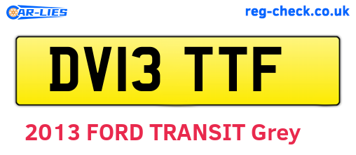 DV13TTF are the vehicle registration plates.