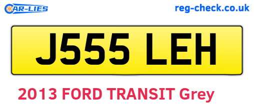 J555LEH are the vehicle registration plates.