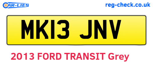 MK13JNV are the vehicle registration plates.