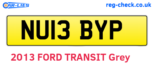 NU13BYP are the vehicle registration plates.