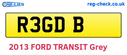 R3GDB are the vehicle registration plates.