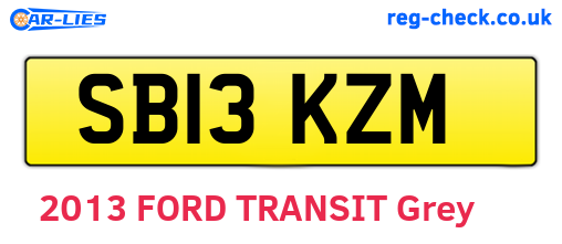 SB13KZM are the vehicle registration plates.
