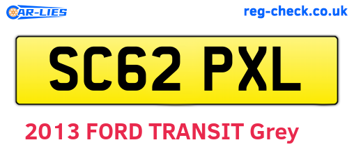 SC62PXL are the vehicle registration plates.