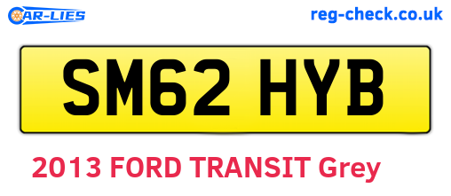 SM62HYB are the vehicle registration plates.