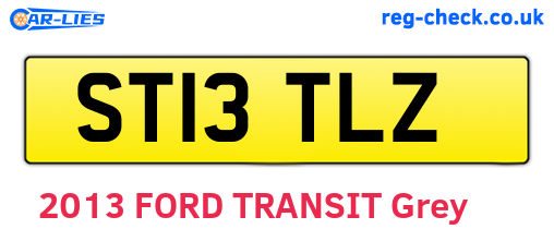 ST13TLZ are the vehicle registration plates.