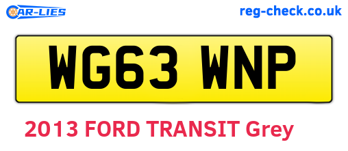 WG63WNP are the vehicle registration plates.