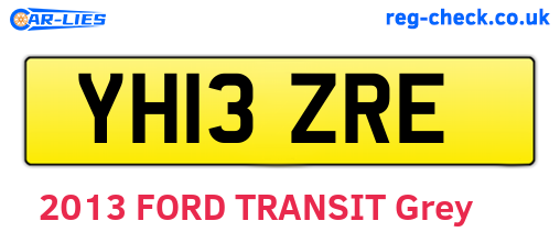 YH13ZRE are the vehicle registration plates.