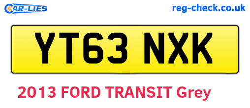 YT63NXK are the vehicle registration plates.