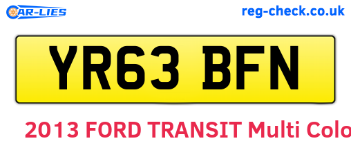 YR63BFN are the vehicle registration plates.
