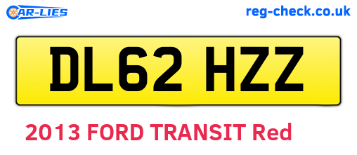DL62HZZ are the vehicle registration plates.