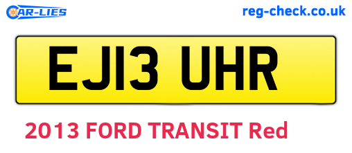 EJ13UHR are the vehicle registration plates.