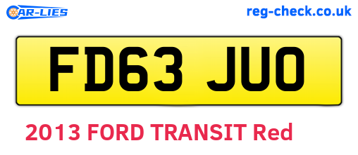 FD63JUO are the vehicle registration plates.