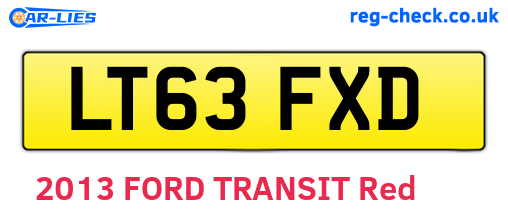 LT63FXD are the vehicle registration plates.