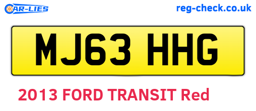 MJ63HHG are the vehicle registration plates.