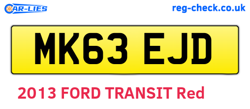 MK63EJD are the vehicle registration plates.