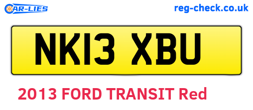 NK13XBU are the vehicle registration plates.