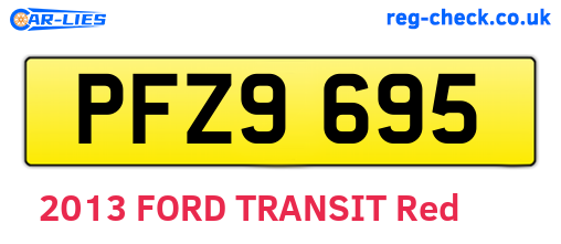PFZ9695 are the vehicle registration plates.