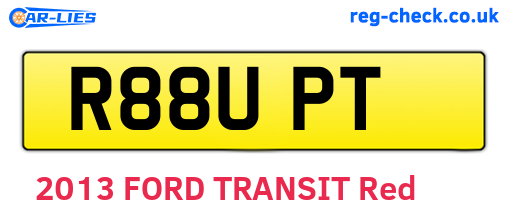 R88UPT are the vehicle registration plates.