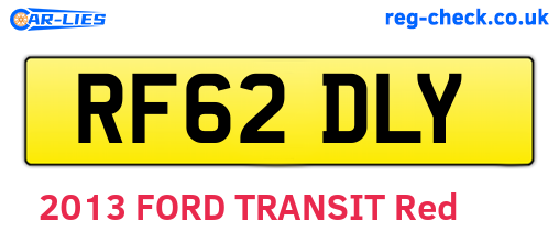 RF62DLY are the vehicle registration plates.