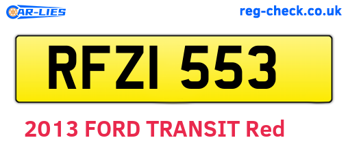 RFZ1553 are the vehicle registration plates.