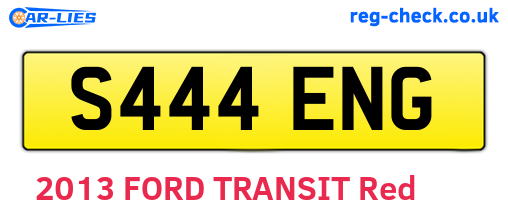 S444ENG are the vehicle registration plates.