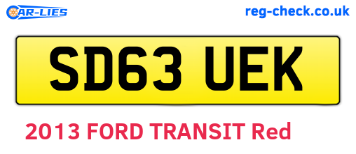 SD63UEK are the vehicle registration plates.