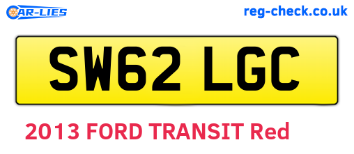 SW62LGC are the vehicle registration plates.
